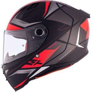 MT REVENGE 2 S HATAX B5 must-hall-punane integreeritud mootorratta kiiver