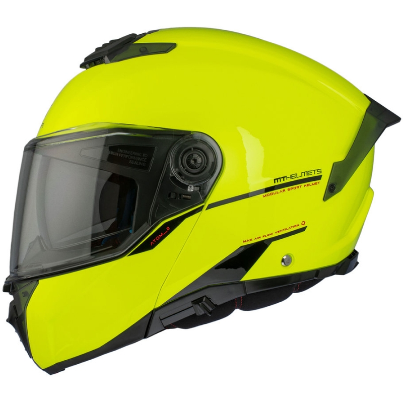 MT ATOM 2 SV SOLID A3 fluo kollane läikiv mootorratta kiiver