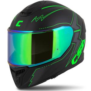 Integral mootorratta kiiver Cassida Integral GT 2.1 Flash must-fluo roheline-hall