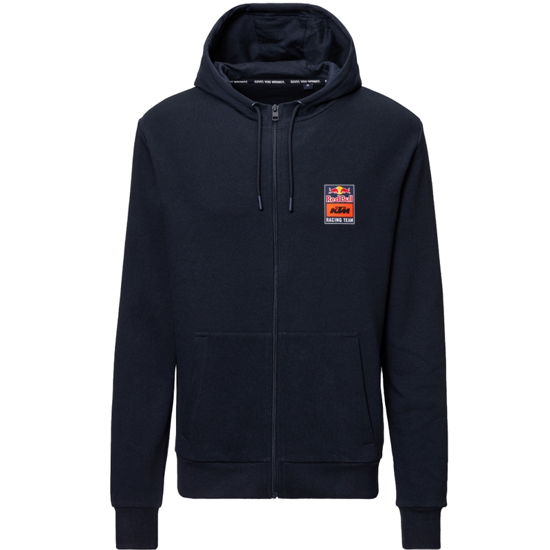 KTM Logo Zip Hoodie sini-oranž