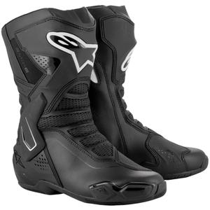 Naiste Alpinestars Stella SMX-6 3 must-valged mootorratta saapad