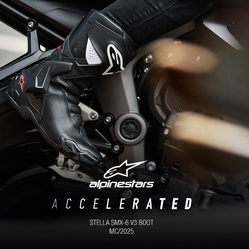 Alpinestars naiste Stella SMX-6 3 mustad, valged ja roosad mootorratta saapad