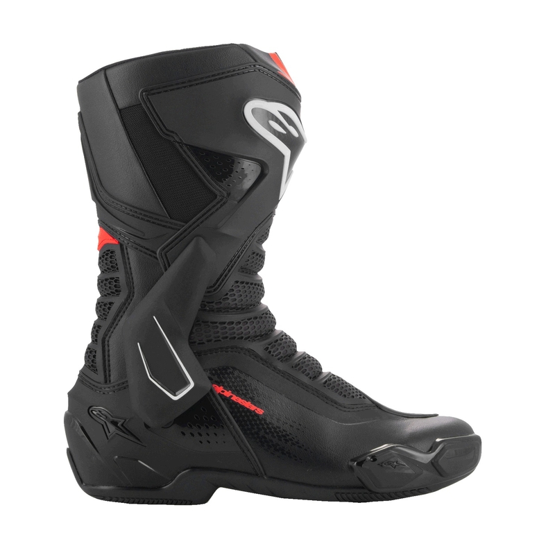 Alpinestars SMX-6 3 must-fluo punane mootorratta saapad