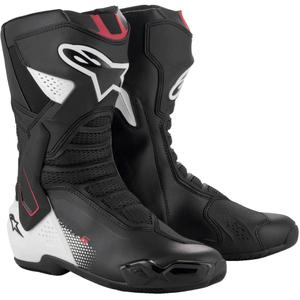 Alpinestars SMX-6 3 must-valge-punased mootorrattasaapad