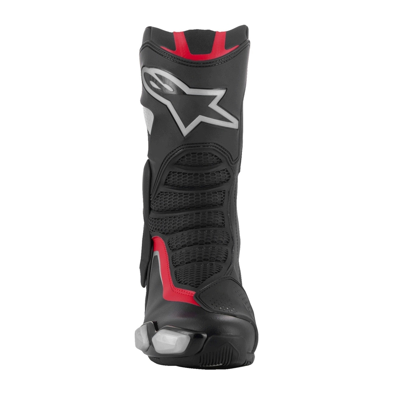 Alpinestars SMX-6 3 must-hõbedased-punased mootorratta saapad