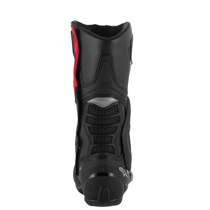 Alpinestars SMX-6 3 must-hõbedased-punased mootorratta saapad
