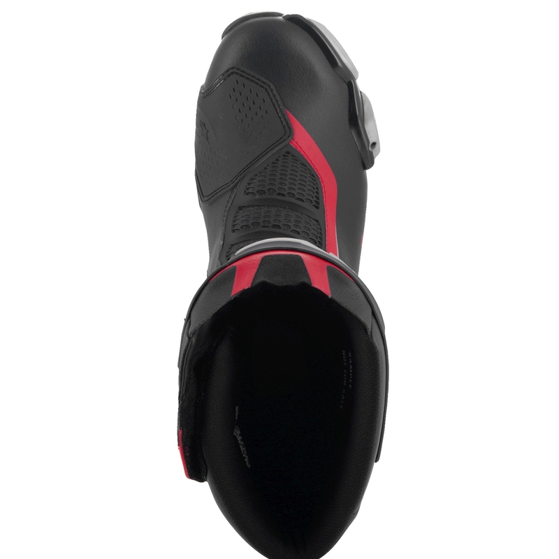 Alpinestars SMX-6 3 must-hõbedased-punased mootorratta saapad