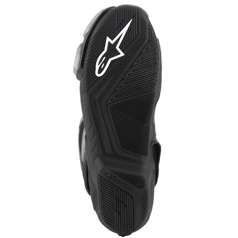 Alpinestars SMX-6 3 must-hõbedased-punased mootorratta saapad