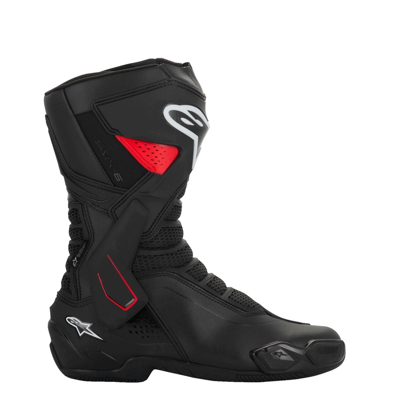 Alpinestars SMX-6 3 Drystar mustad ja punased mootorratta saapad