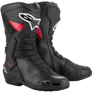 Alpinestars SMX-6 3 Drystar mustad ja punased mootorratta saapad