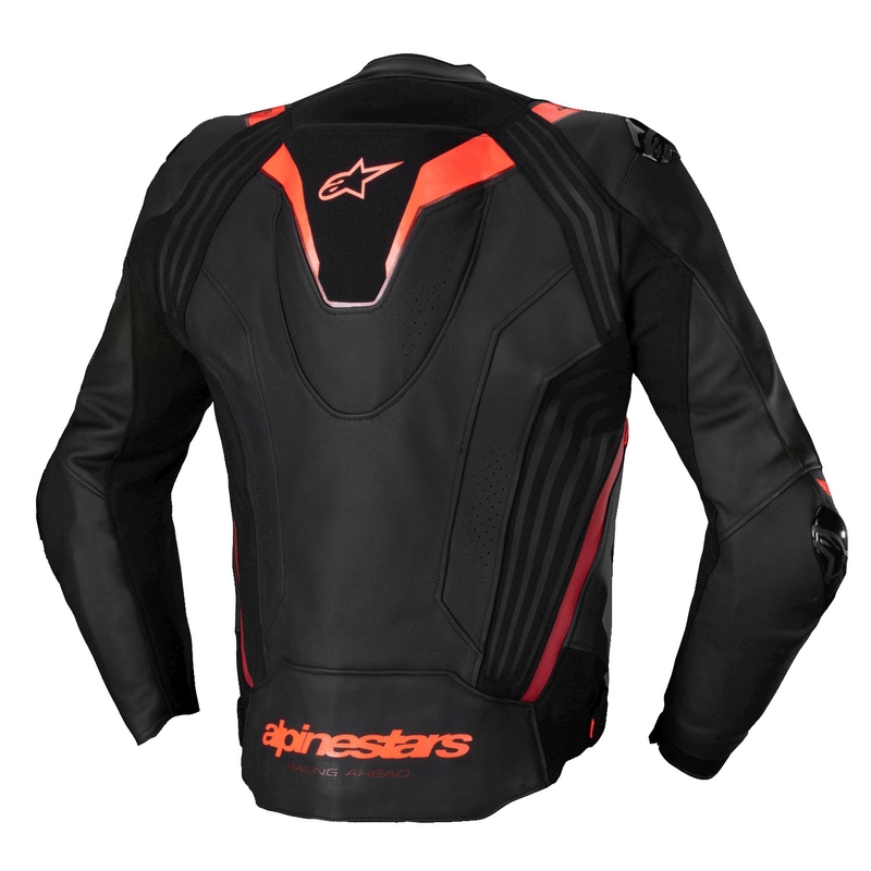 Alpinestars Missile 3 Ignition Black-Fluo Red-Dark Red nahast mootorratta jakk