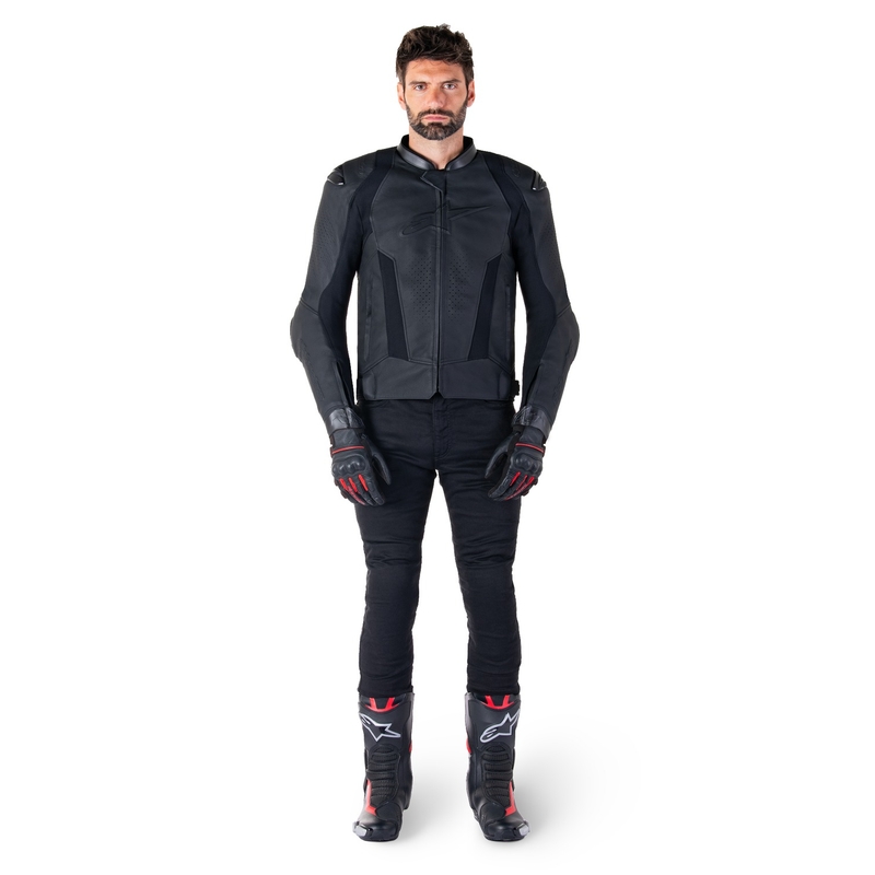 Alpinestars Missile 3 Must nahast mootorratta jakk