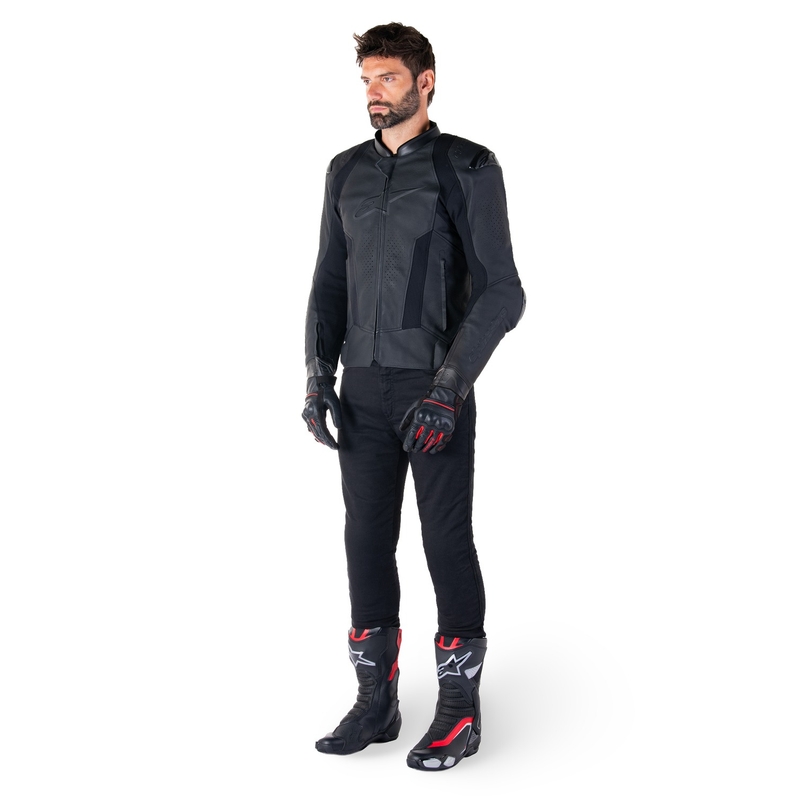Alpinestars Missile 3 Must nahast mootorratta jakk