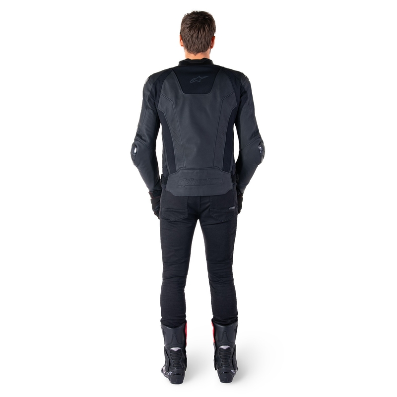 Alpinestars Missile 3 Must nahast mootorratta jakk