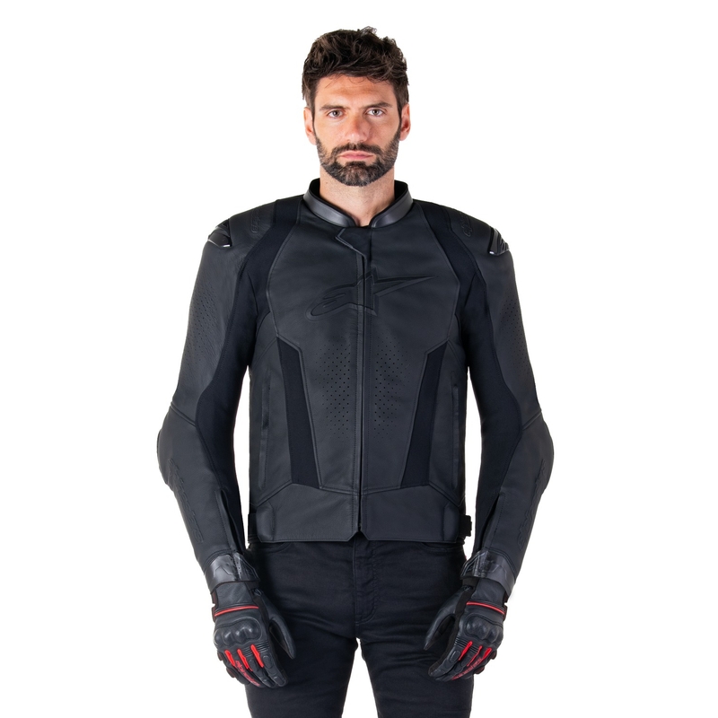 Alpinestars Missile 3 Must nahast mootorratta jakk