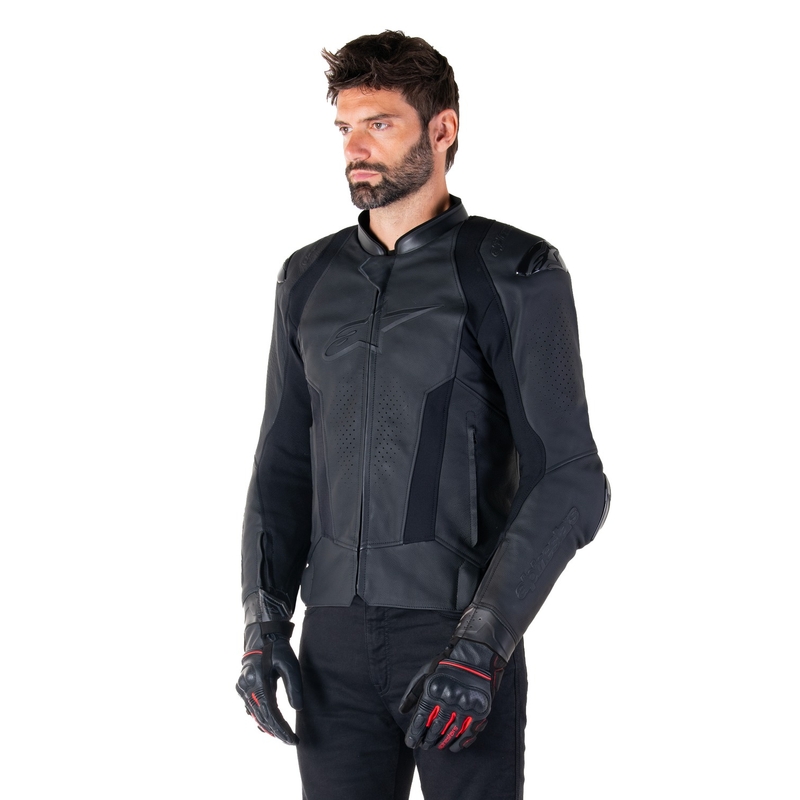 Alpinestars Missile 3 Must nahast mootorratta jakk