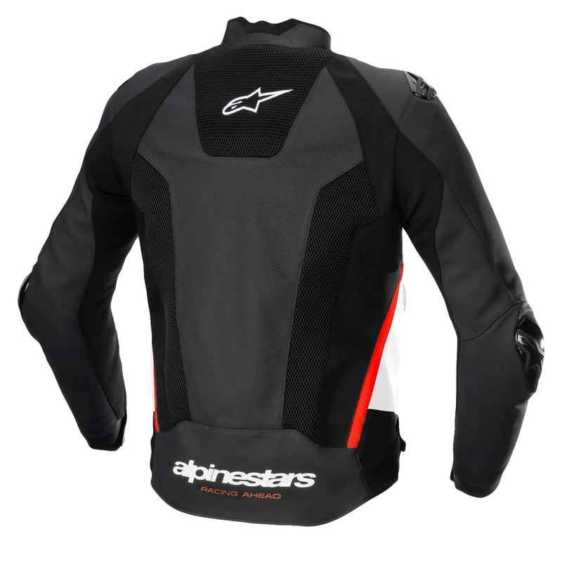 Alpinestars Missile 3 Airflow Black-White-Fluo Red nahast mootorratta jakk