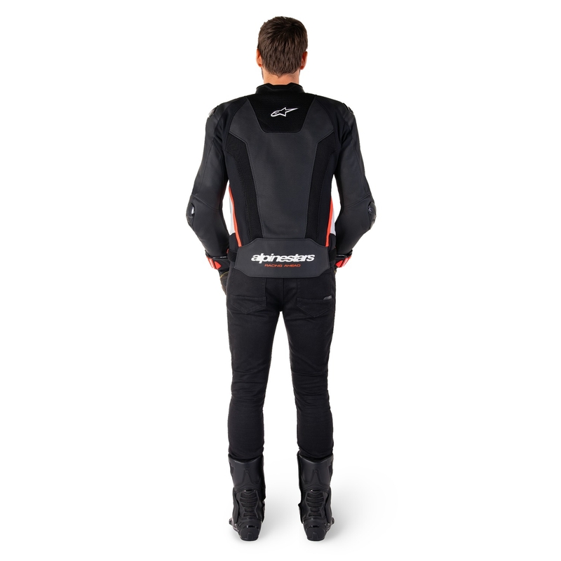 Alpinestars Missile 3 Airflow Black-White-Fluo Red nahast mootorratta jakk