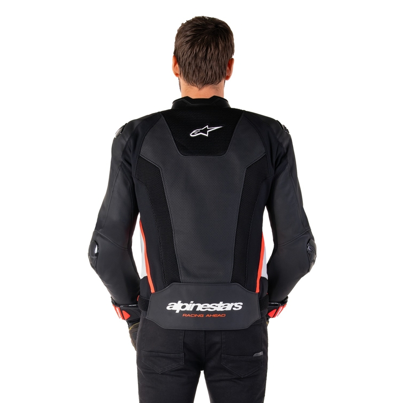 Alpinestars Missile 3 Airflow Black-White-Fluo Red nahast mootorratta jakk