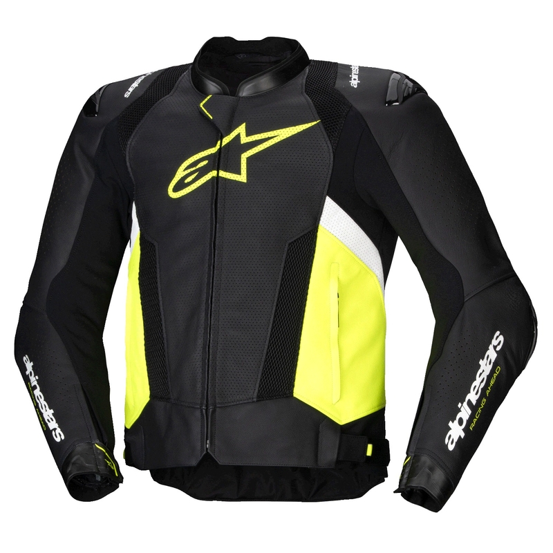 Alpinestars Missile 3 Airflow Black-Fluo Yellow-White nahast mootorratta jakk