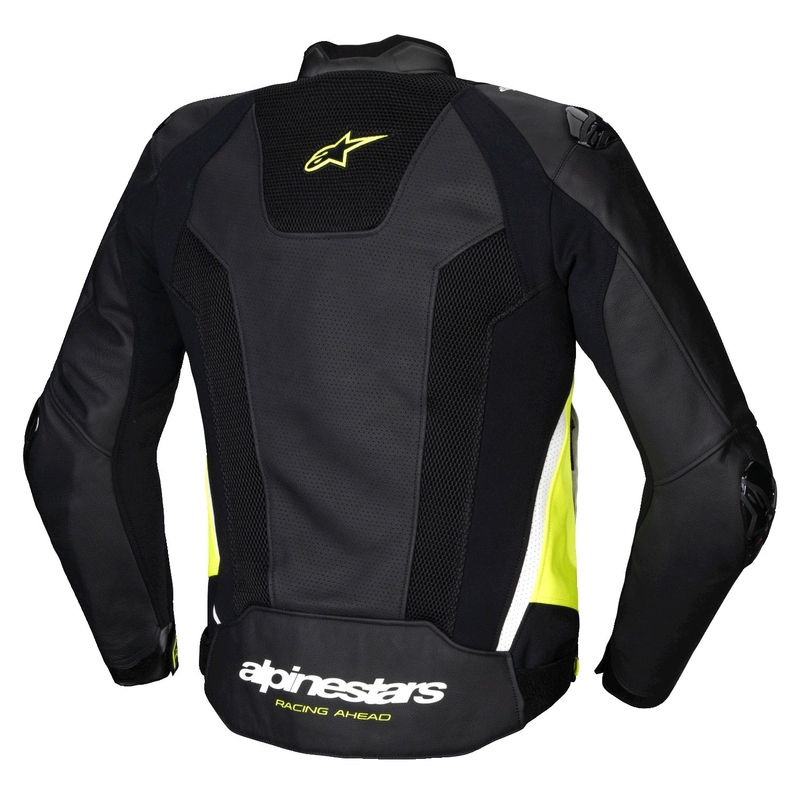Alpinestars Missile 3 Airflow Black-Fluo Yellow-White nahast mootorratta jakk