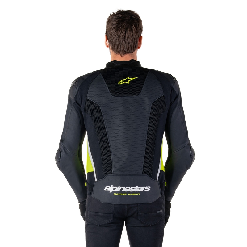 Alpinestars Missile 3 Airflow Black-Fluo Yellow-White nahast mootorratta jakk