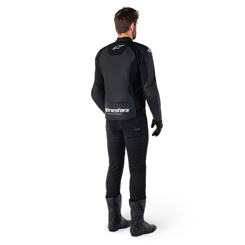 Alpinestars Faster 3 must-valge nahast mootorrattajope