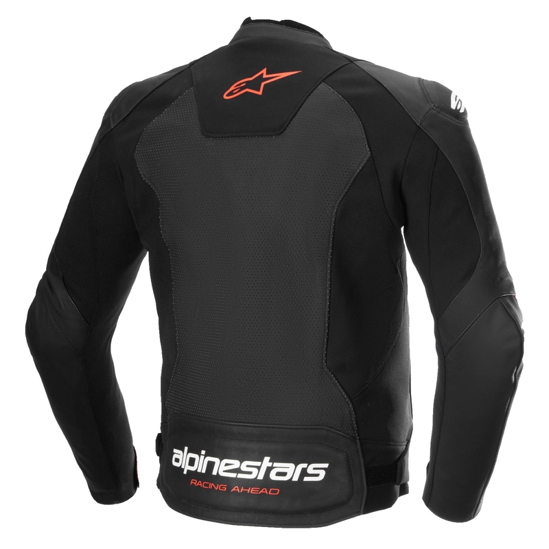 Alpinestars Faster 3 Airflow Black-Fluo Red nahast mootorratta jakk