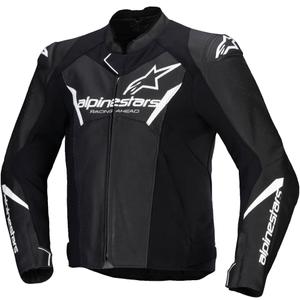 Alpinestars Faster 3 Airflow must-valge nahast mootorratta jope Alpinestars Faster 3 Airflow Must-valge nahast mootorratta jakk