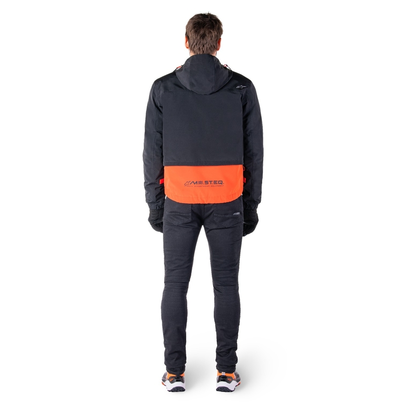 Alpinestars Mootant veekindel parka must-fluororanž