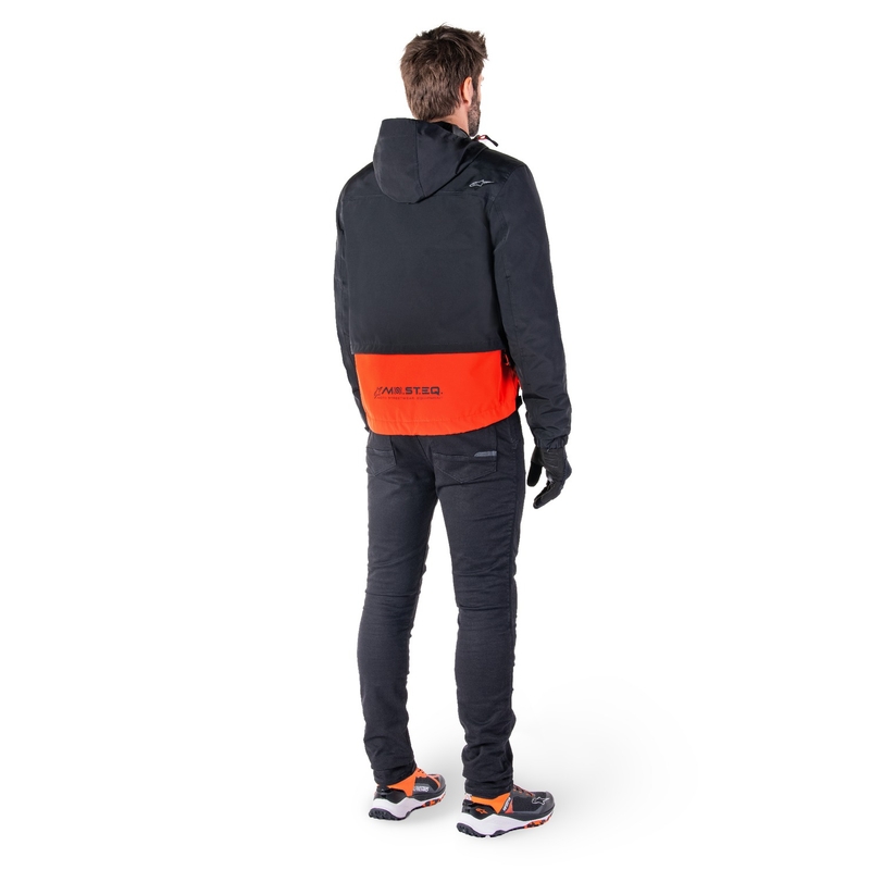 Alpinestars Mootant veekindel parka must-fluororanž