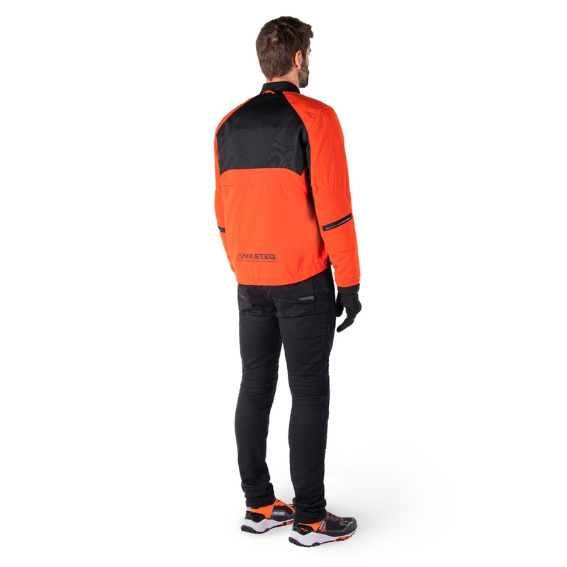 Alpinestars Mootant veekindel parka must-fluororanž