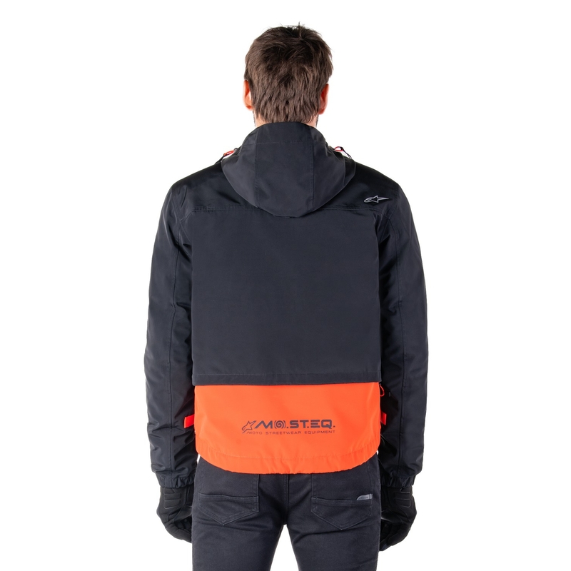 Alpinestars Mootant veekindel parka must-fluororanž