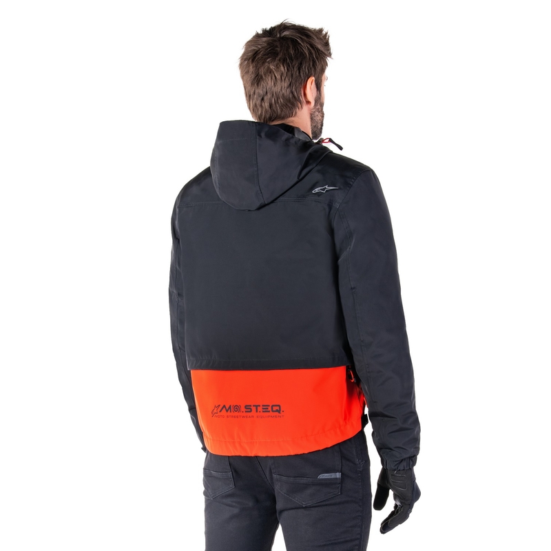 Alpinestars Mootant veekindel parka must-fluororanž