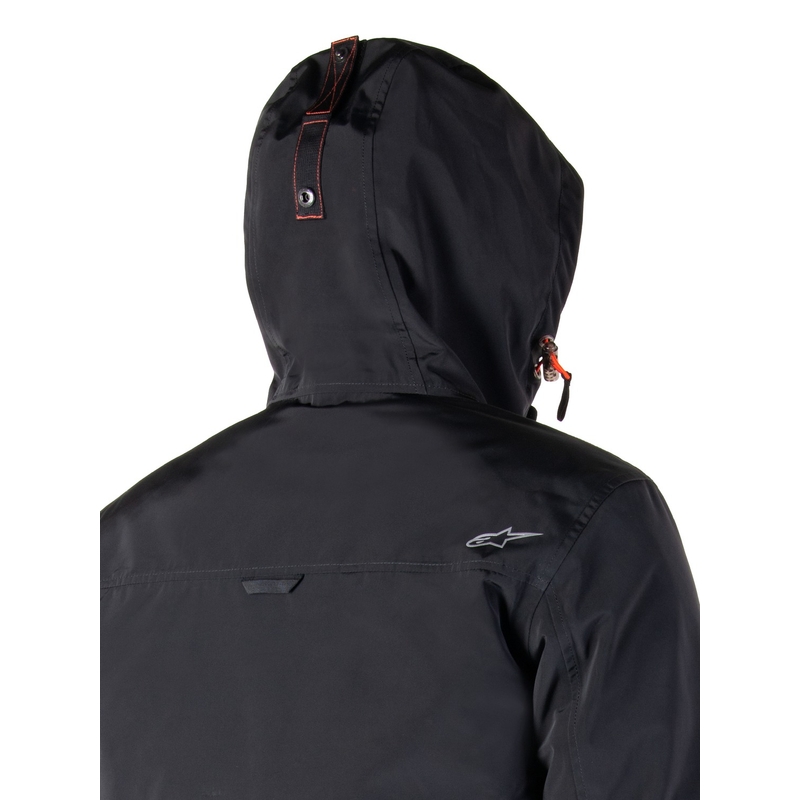 Alpinestars Mootant veekindel parka must-fluororanž