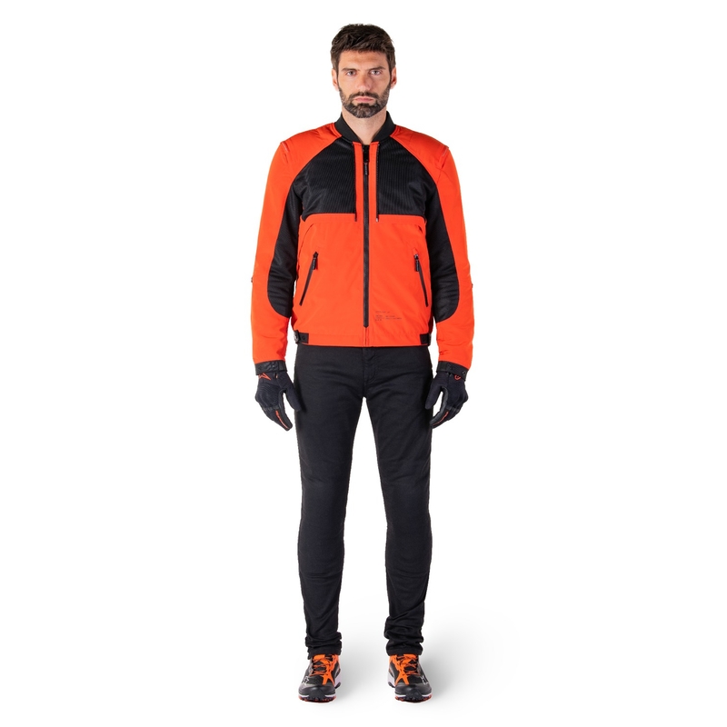 Alpinestars Mootant veekindel parka must-fluororanž