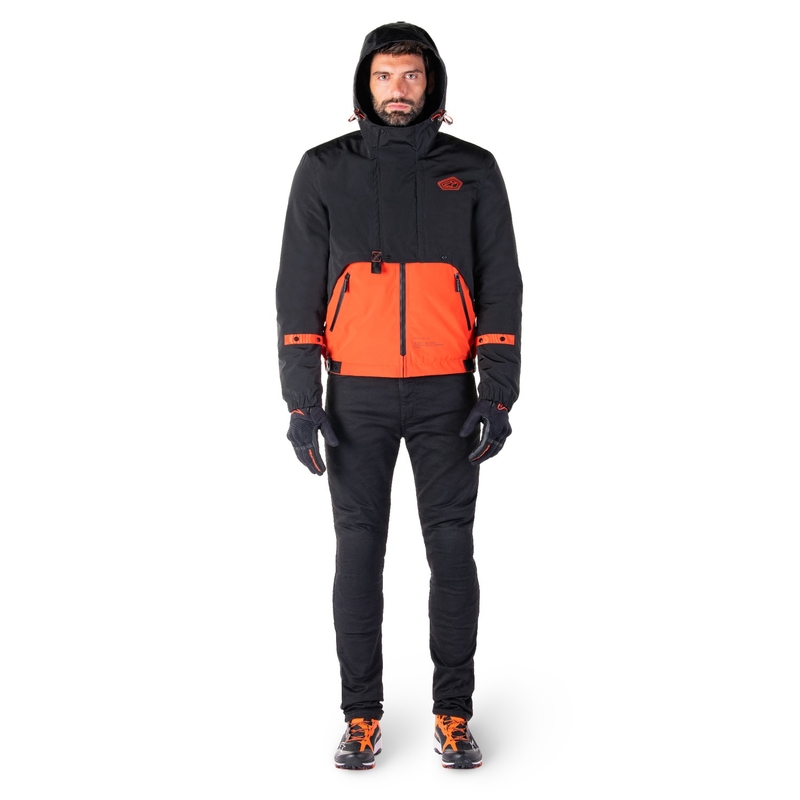 Alpinestars Mootant veekindel parka must-fluororanž