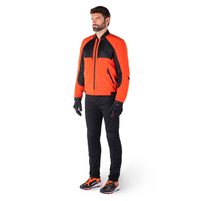 Alpinestars Mootant veekindel parka must-fluororanž