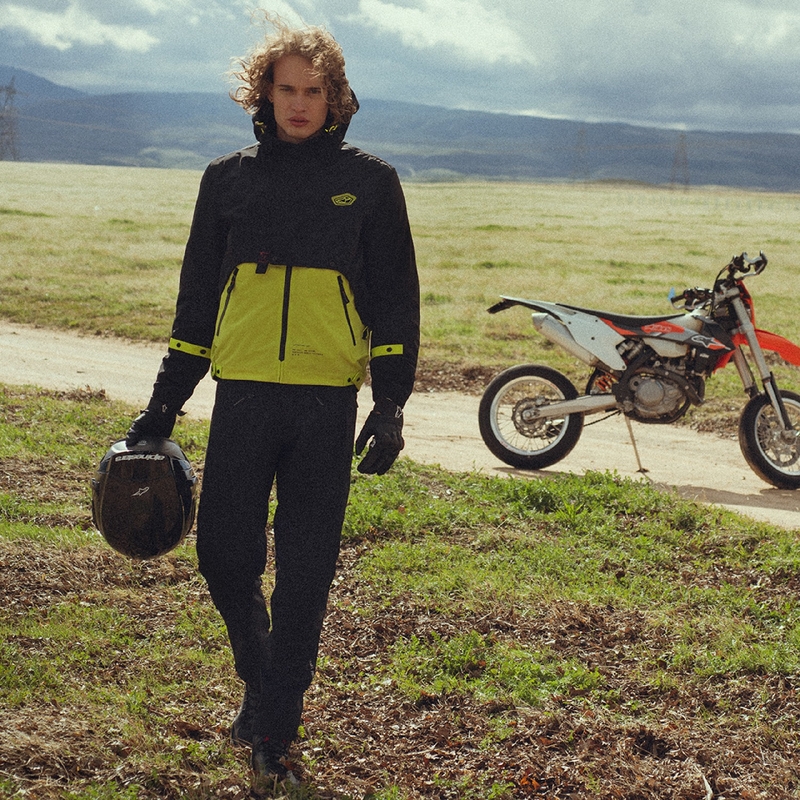 Alpinestars Mootant veekindel parka must-fluorokollane