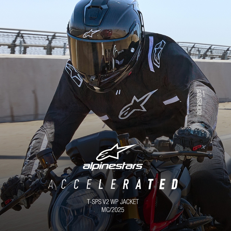 Alpinestars T-SPS 2 veekindel must-valge mootorratta jope