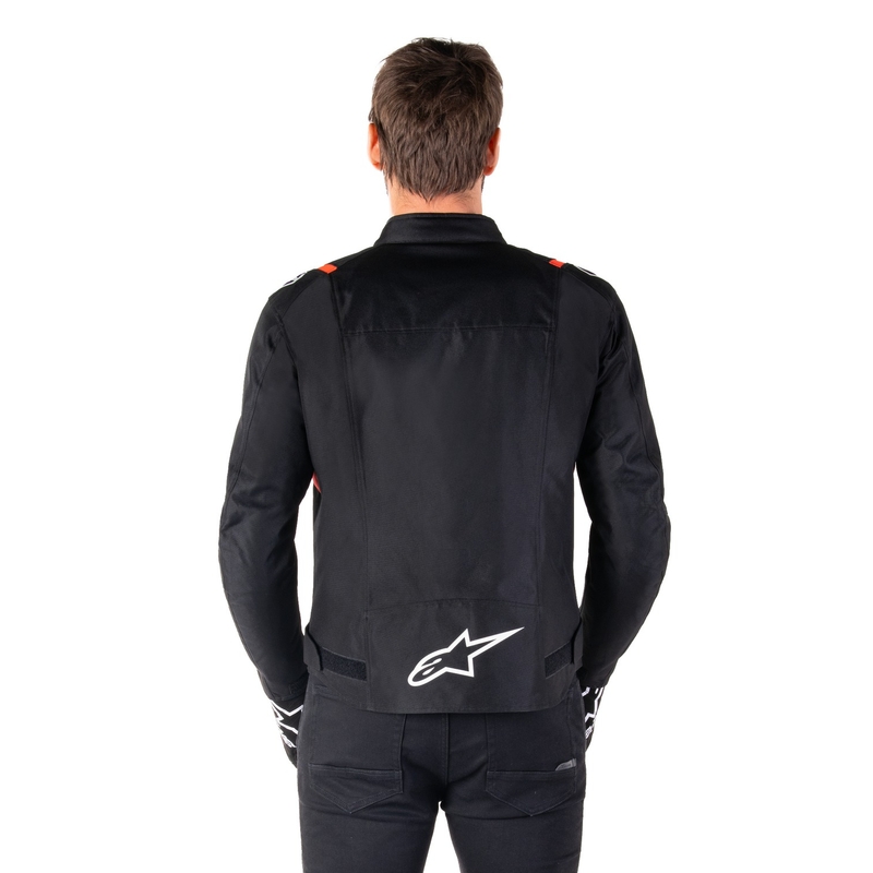 Alpinestars T-SPS 2 veekindel must-valge-fluoripunane mootorratta jakk