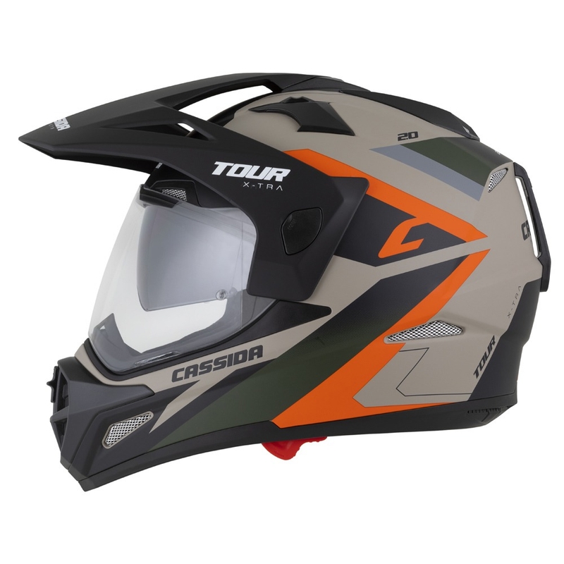 Enduro kiiver Cassida Tour 2.0 X-tra matt liiv-oranž-roheline-must