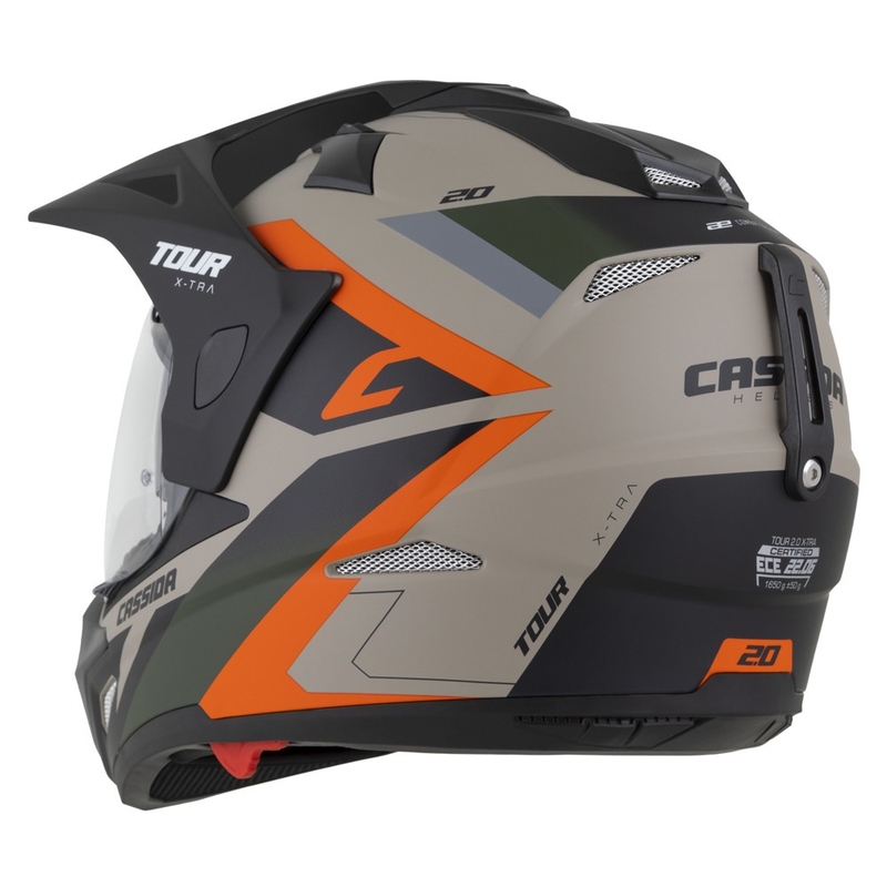 Enduro kiiver Cassida Tour 2.0 X-tra matt liiv-oranž-roheline-must