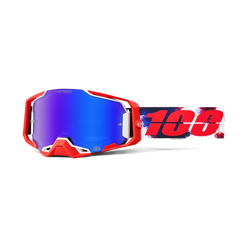 Motokrossiprillid 100% ARMEGA Morpho sinise HIPER plexiga 100% ARMEGA Morpho