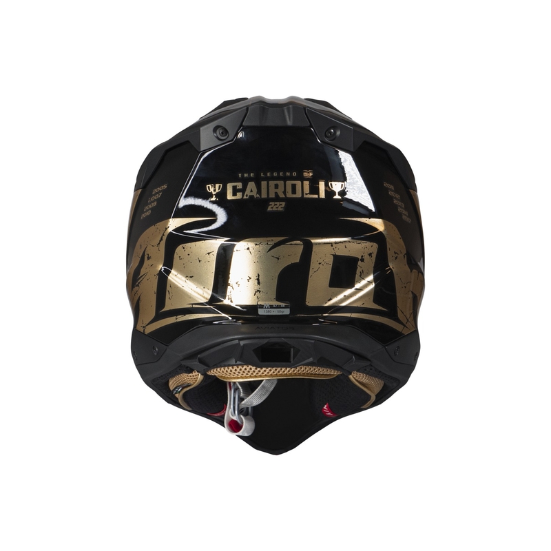 Motokrossikiiver Airoh Aviator 3.0 "TC 222 THE LEGEND" must-kuldne