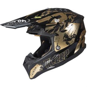 Motokrossikiiver Airoh Aviator 3.0 "TC 222 THE LEGEND" must-kuldne