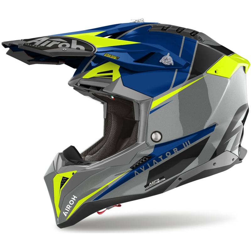 Motokrossikiiver Airoh Aviator 3.0 Push sinine