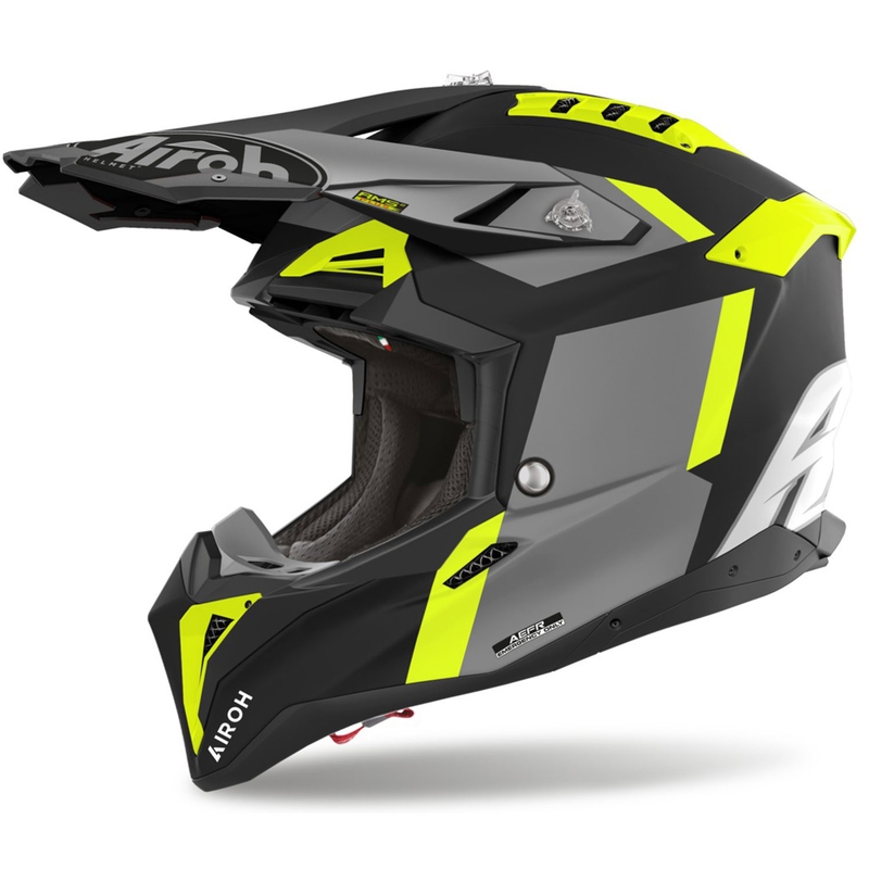 Motokrossikiiver Airoh Aviator 3 Glory kollane matt