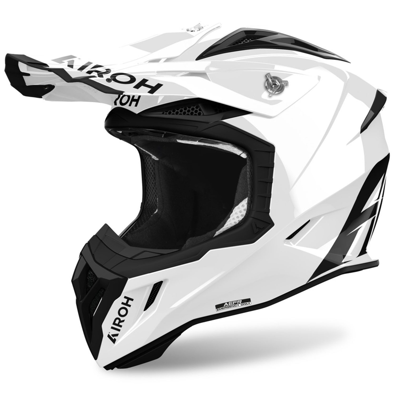 Motokrossikiiver Airoh Aviator ACE 2 Värviline valge läikiv kiiver