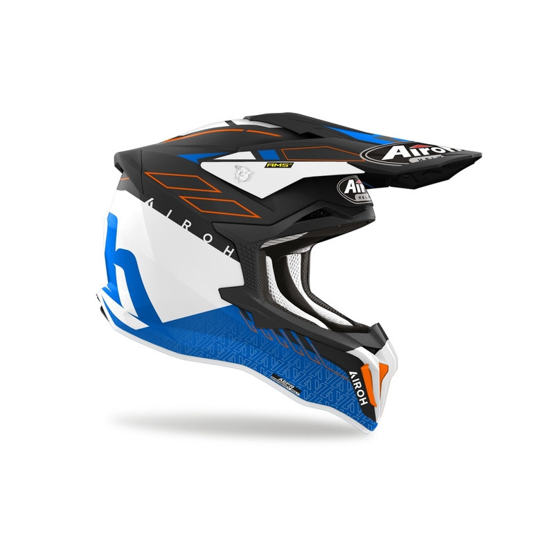 Motokrosová helma Airoh Strycker Skin modrá matná výprodej